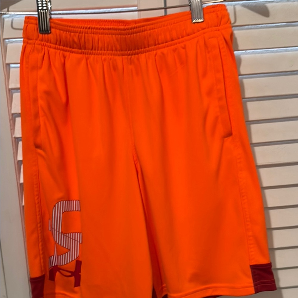 Under Armour Orange Athletic Shorts Lightweight Breathable